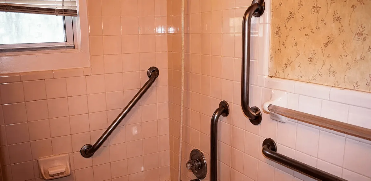 Shower grab bar installation for bathroom safety and accessibility in Las Vegas, NV