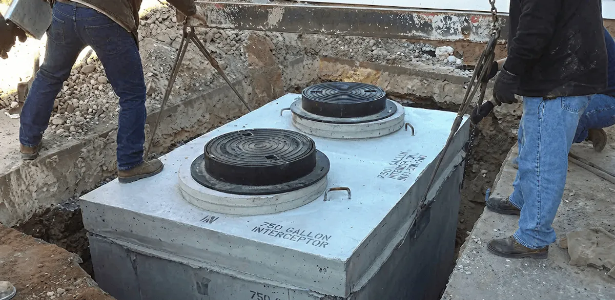 Grease trap installation for a commercial property drainage system in Las Vegas, NV